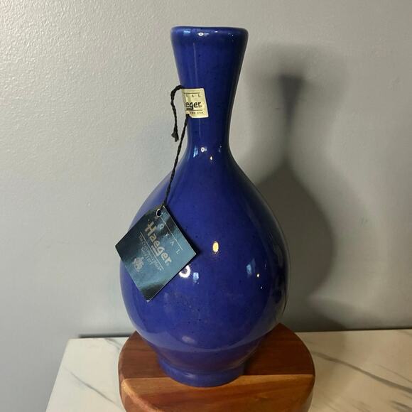 Vintage Royal Haeger Cobalt Blue Gourd Vase — Original Tags & Stickers — 1998 - Picture 1 of 8